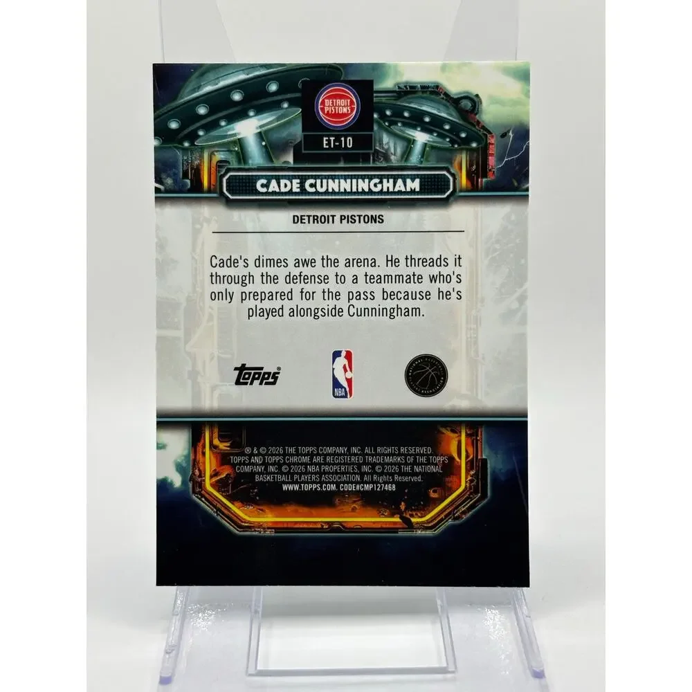 2025-26 Topps Cosmic Chrome Cade Cunningham Extraterrestrial Talent Aqua /199 SP